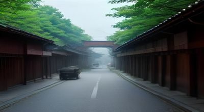 城市街道上行驶中的91路公交车，车身橙色，背景为繁忙的都市街景，展示91作为公交路线编号的日常场景